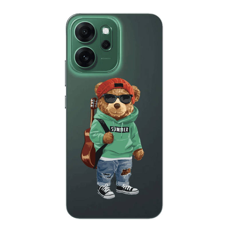 Oppo Reno 14 FS Summer Tedy Transparent Silicone TPU Θήκη